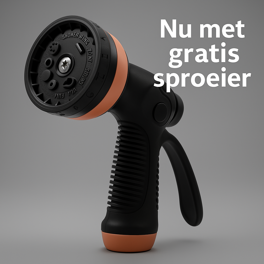 HydroFlex™ - De Uittrekbare Tuinslang die Nooit in de Knoop raakt! Nu met gratis sproeier.