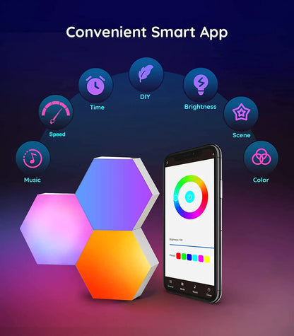 LumiTile™ - Creëer je eigen lichtspektakel met modulaire RGB-hexagonpanelen!